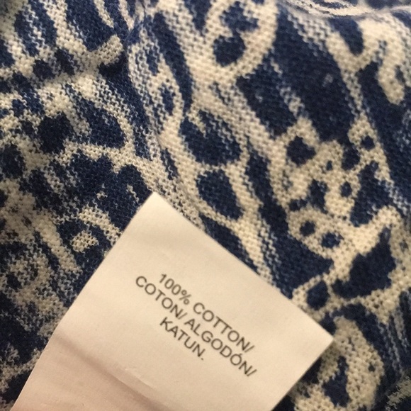 New Lucky Brand tank top red mesh top blue medallion Plus 1X - Picture 7 of 8